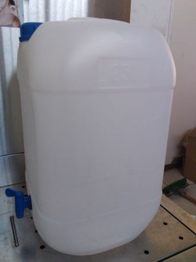 25 litres empty with tap