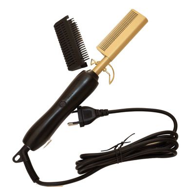 2 in 1 Electric Curling Copper Comb Ceramic Heating Hair Straightener