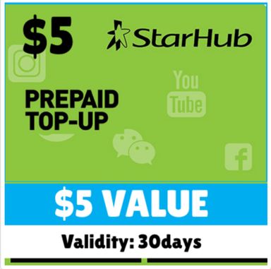 StarHub $5 Main Wallet Top-up