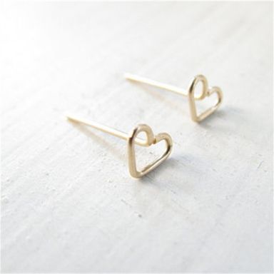 Peach Heart Love earrings