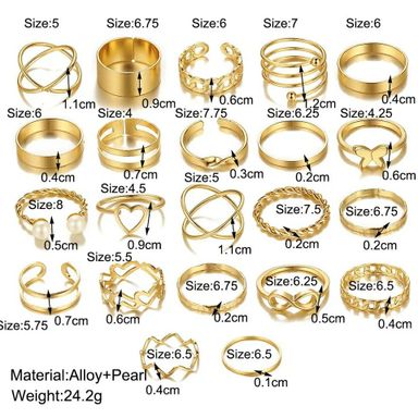 Women ring set 22 pcs for her