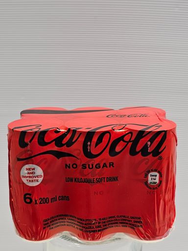 Coca-Cola No Sugar 6 x 200ML