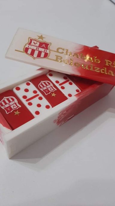 Handcrafted Epoxy Domino Set - Unique and Stylish CRB – Chabab Riadhi Belouizdad 