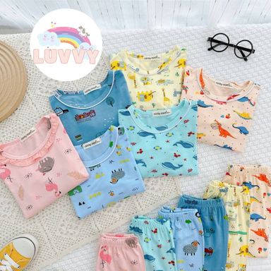 [28] Animals Printed Pajamas Set (80~120)