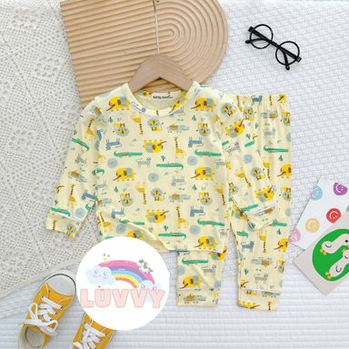 [28] Animals Printed Pajamas Set (80~120)