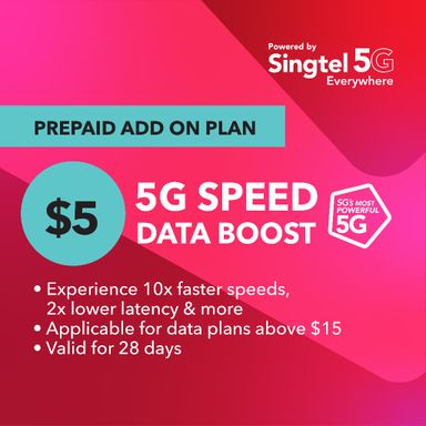 👍 SingTel 5G Boost + 4 Weeks Plan
