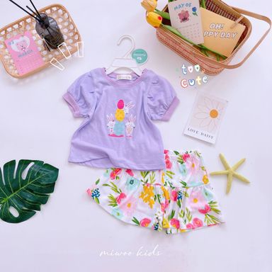 [33] Puff Sleeve & Skorts Set (80~120)