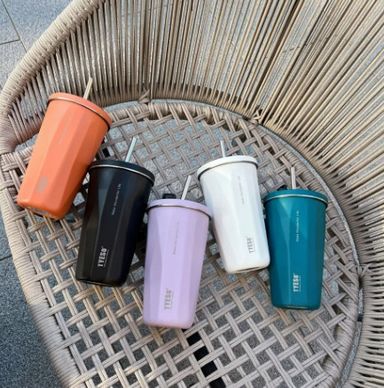 [TYESO] Retractable Straw Tumbler - SOLID colour