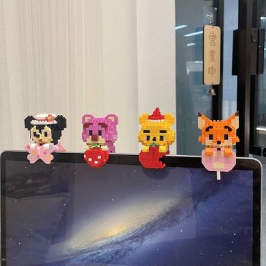 3M-A006 Mini Building Block Cute Cartoon Lego Computer Screen Clip 小型积木