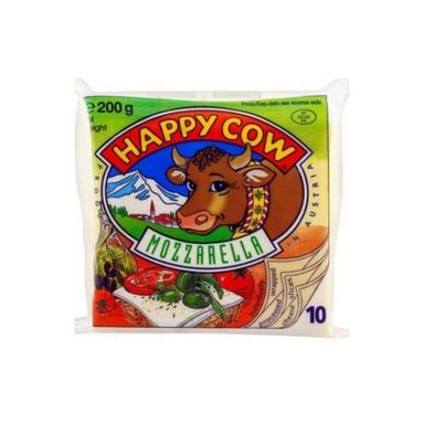 Happy Cow Cheese Slicers Mozarella 200G