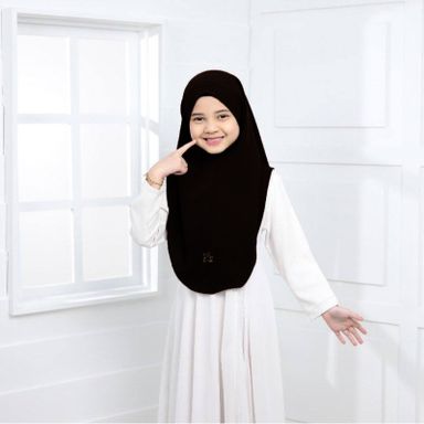 Tudung sarung untuk anak - Hitam