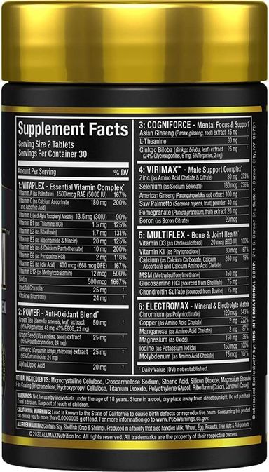 ALLMAX NUTRITION VITAFORM 60 TABLETS