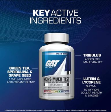 GAT SPORT MEN'S MULTI +TEST 60 TABLETS