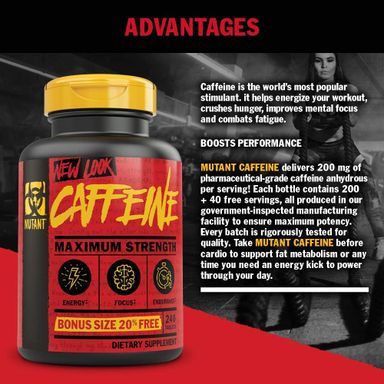 MUTANT CAFFEINE 240 TABLETS