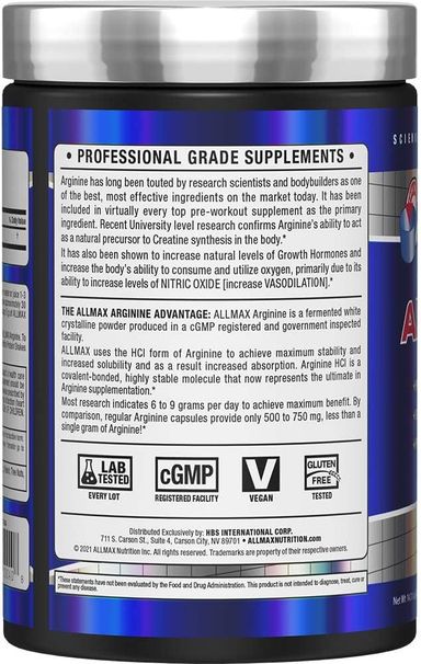 ALLMAX NUTRITION ARGININE 400G