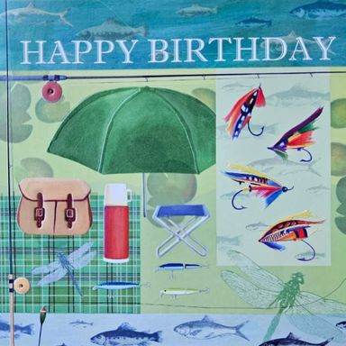 Birthday Cards - Embossed Golf and Fishing