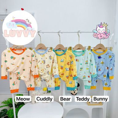 [48] Cute Animal Printed Pajamas Set (80~120)