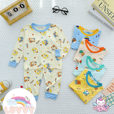 [48] Cute Animal Printed Pajamas Set (80~120)