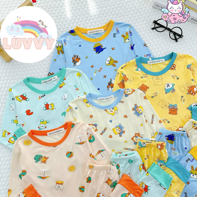 [48] Cute Animal Printed Pajamas Set (80~120)