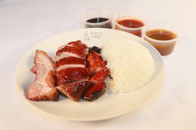 Duck, Roast Pork and Char Siew Rice