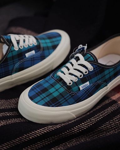 Vans Authentic 44 DX Anaheim Factory Plaid Blue Black