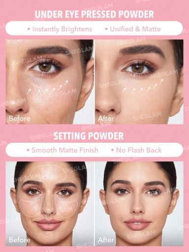 SHEGLAM Insta-Ready Face & Under Eye Setting Powder Duo - Bubblegum