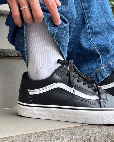 Vans Old Skool Low - Black Leather