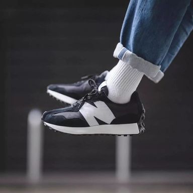 New Balance M327 in "Black White,"