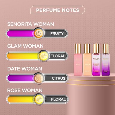 Bella Vita Luxury Organic Female Perfume 4 Pcs Set 