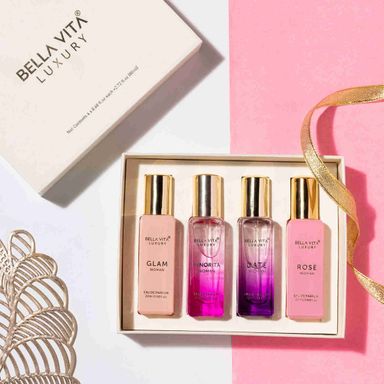 Bella Vita Luxury Organic Female Perfume 4 Pcs Set 