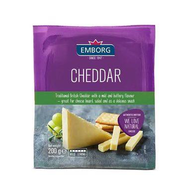 Emborg Cheddar White 200g