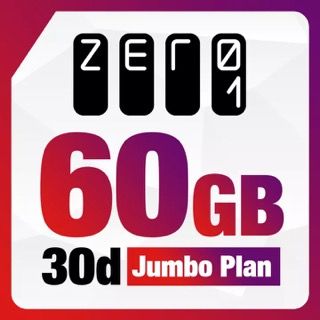 👍 Zero1 $12 60GB Data + Local Calls + FIC + 30-Day Jumbo Plan