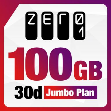 👍 Zero1 $20 100GB + Local Calls + IDD + FIC  + 30-Day Jumbo Plan