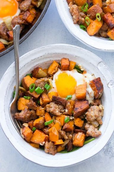 Sausage and Egg Sweet Potato Hash