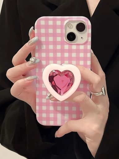 Plastic Heart Shaped Phone Stand-out Grip