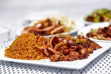 Jollof Rice x Grilled Pork