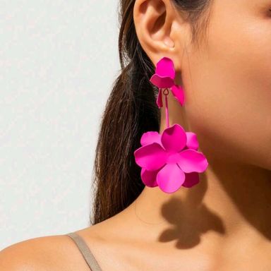 Long Flower Earrings