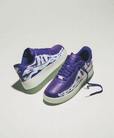 Nike Wmns Air Force 1 '07 QS "Purple Skeleton,"