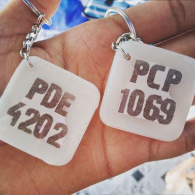 Number Plate Keychain 