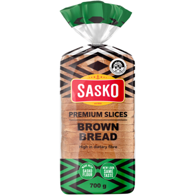 Sasko Premium Slices Brown Bread 700g EACH