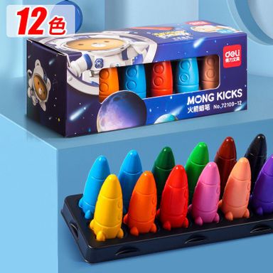 Spaceship Crayons 12 Pcs