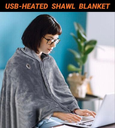 USB Heated Shawl Blanket