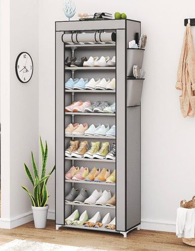 10 Tier Shoe Rack With Cover