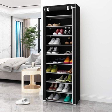 10 Tier Shoe Rack With Cover