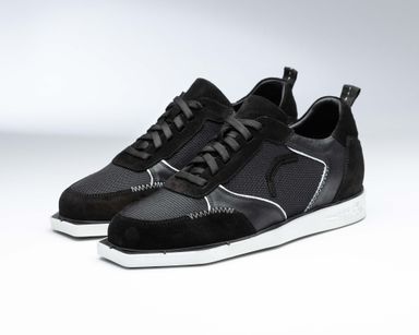 Triple 20 - Black White Mesh Leather 