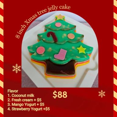 Christmas Tree  Jelly cake(Strawberry Yogurt)