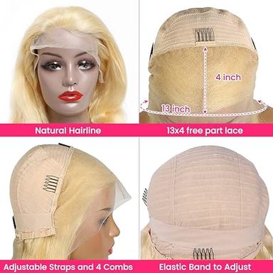 Blonde 8-40inch 13x4/13x6/360 Transparent Human Lace Closure Wig