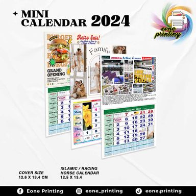 Mini Wall Calendar 2024