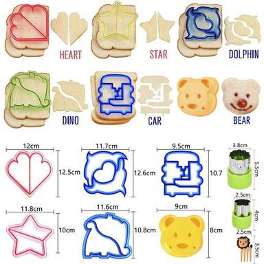 28 Pcs Sandwich/Fruit Cutter Set