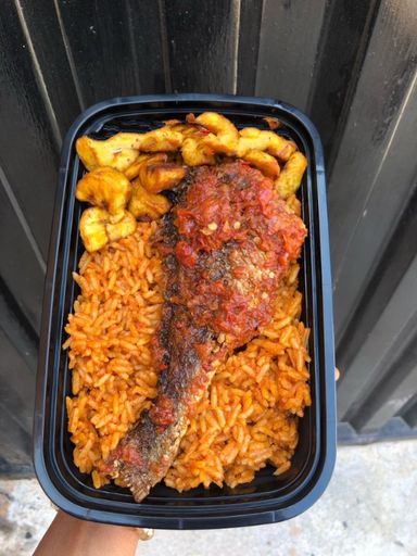 RICE and PLANTAIN with FISH 